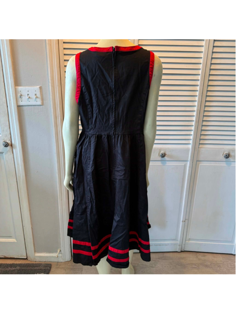 Women's Her Universe Disney Parks Collection Midi Dress Black Red - Picture 5 of 11